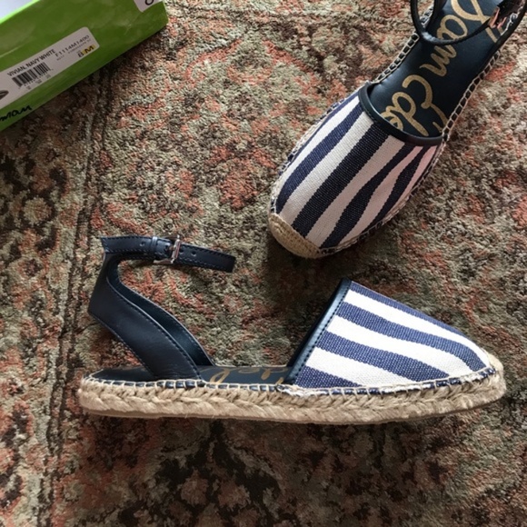 Sam Edelman Shoes - Sam Edelman Vivian Navy Espadrilles Open San